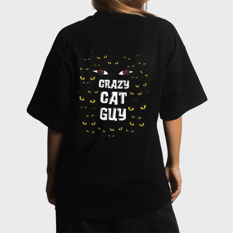 Mens Crazy Cat Guy & Cat Daddy Women T-Shirt