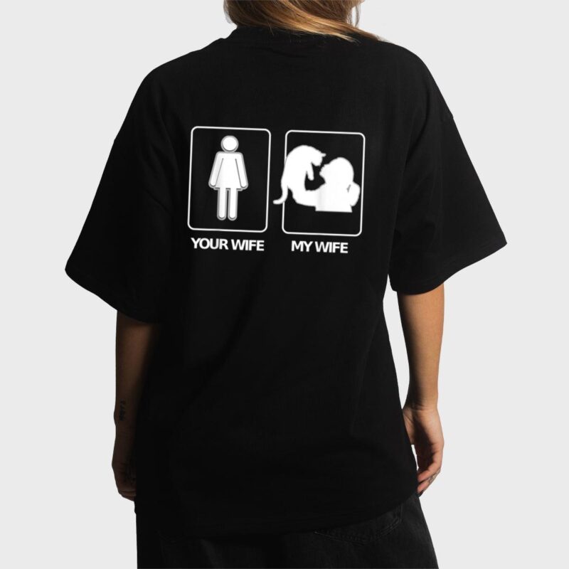 Men's Your Wife My Wife T  Crazy Cat Lady Wife Clothing Women T-Shirt