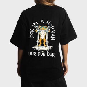 Meow Cat  Meow Kitty Funny Cats LOOK I'M A HOOMAN Women T-Shirt