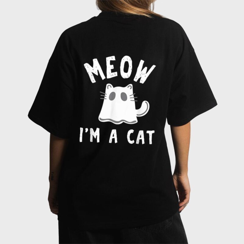 Meow I M A Cat Halloween Costume Women T-Shirt