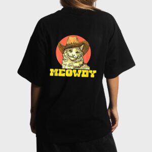 Meowdy Funny Classic Country Cowboy Cat Western Vibe Women T-Shirt