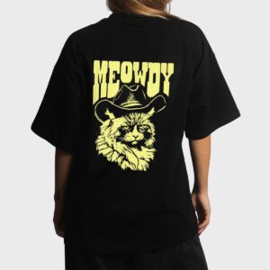 Meowdy Funny Country Cowboy Angry Cat Western Vibe Women T-Shirt