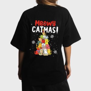Meowy Catmas Christmas Cat Women T-Shirt