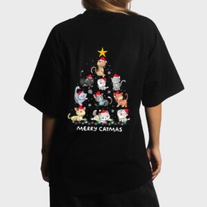 Merry Catmas Cat Christmas Tree Meowy Catmas Women T-Shirt