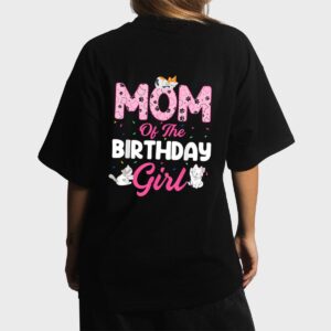 Mom of the Birthday Girl Shirt Cat Lover Kitty Kitten Women T-Shirt