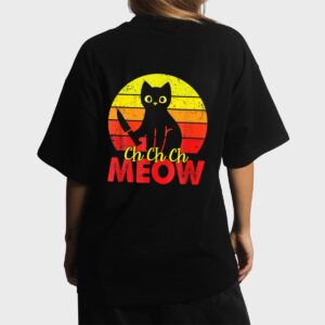 Murderous Black Cat With Knife Funny Halloween Cat Lover Women T-Shirt