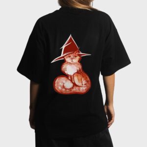 Orange Cat Witch Tabby Oranges Kitty Cat Women T-Shirt