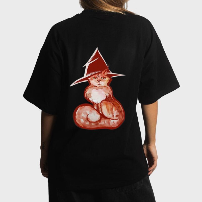 Orange Cat Witch Tabby Oranges Kitty Cat Women T-Shirt