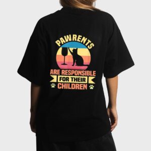 Pawrents Outfit Cat Women Cat Men Cat Parents Funny Women T-Shirt