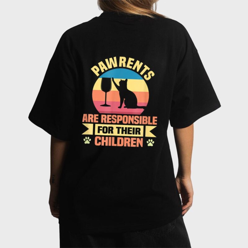 Pawrents Outfit Cat Women Cat Men Cat Parents Funny Women T-Shirt