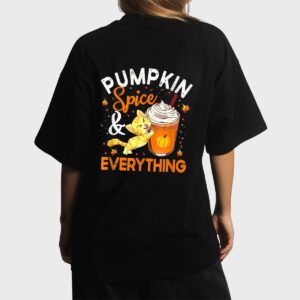 Pumpkin Spice Everything Cat Lover Cute Autumn Fall Women T-Shirt