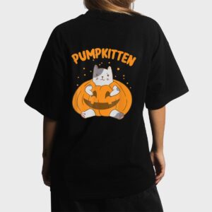 Pumpkitten Halloween 2022 Group Funny Pumpkin And Cat Women T-Shirt
