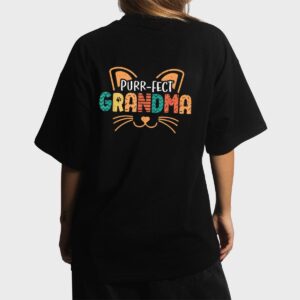 Purr-fect Cat Grandma Cats Lover Women T-Shirt
