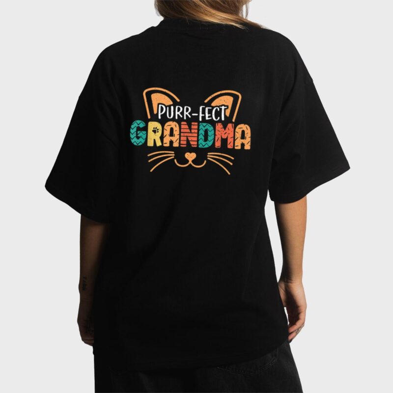Purr-fect Cat Grandma Cats Lover Women T-Shirt
