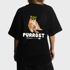 Purrost Lederhosen Cat Drinkers Germany Munich Oktoberfest Women T-Shirt