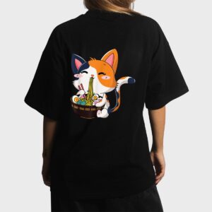 Ramen Cat  Neko Anime Kawaii Cat Lover Women T-Shirt