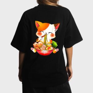 Ramen Cat Neko Anime Kawaii Japanese Merch Gifts Women T-Shirt