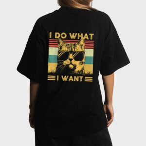 Retro 70s 80s 90s I do what I want cat funny cat lover Women T-Shirt