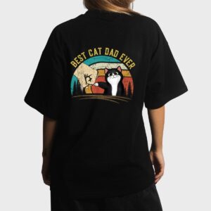 Retro Best Cat Dad Ever Father's Day Cat Daddy gifts Women T-Shirt