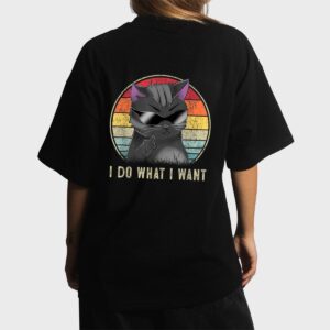 Retro I Do What I Want Cat  Funny Cat Lover Women T-Shirt