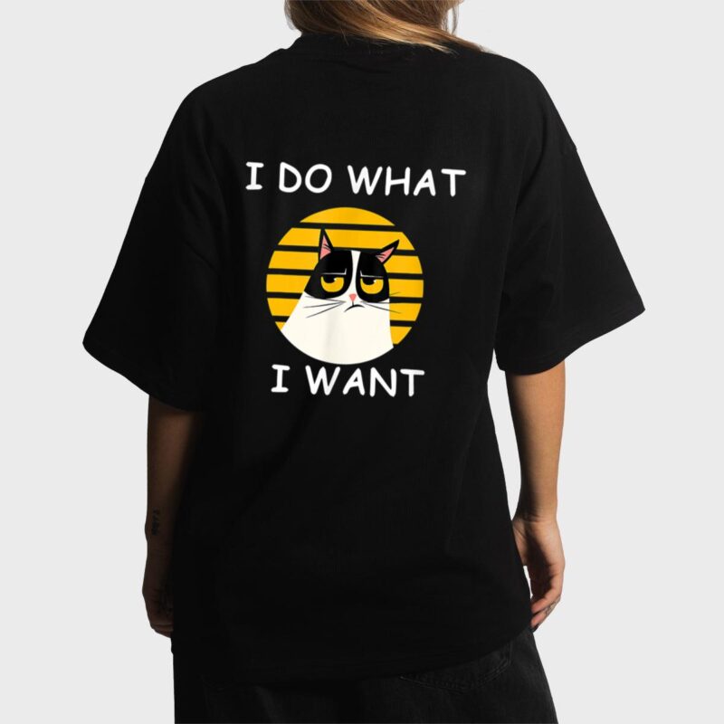 Retro I Do What I Want With My Cat Funny Cat Love Women T-Shirt