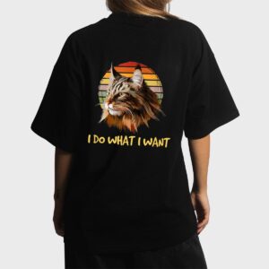 Retro I do what I want cat funny maine coon cat lover Women T-Shirt
