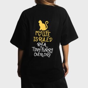 Retro Meow Cat My Life is Ruled by a Tiny Furry Overlord Women T-Shirt