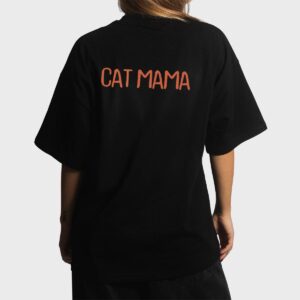 Retro Vintage Simple Funny Cat Mama Women T-Shirt