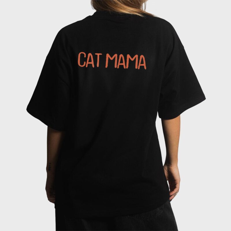 Retro Vintage Simple Funny Cat Mama Women T-Shirt