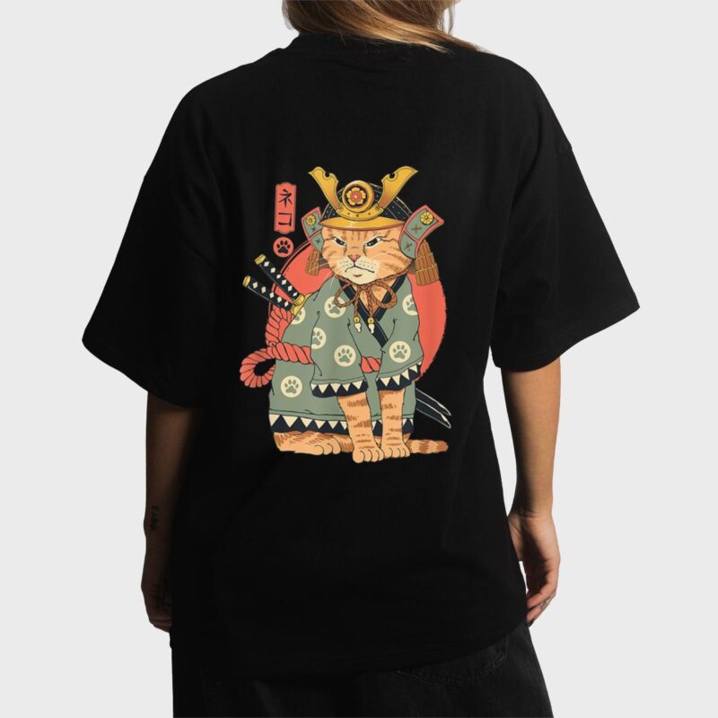 Samurai Japanese Cat Bushido Katana Vintage Gifts Men Women Women T-Shirt