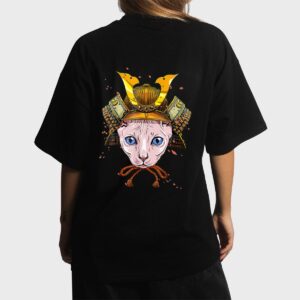 Samurai Sphynx Cat Warrior Samurai Cat Lovers Women T-Shirt