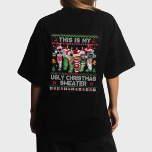 Santa Cats Pajama This is My Ugly Christmas Kittens Sweater Women T-Shirt