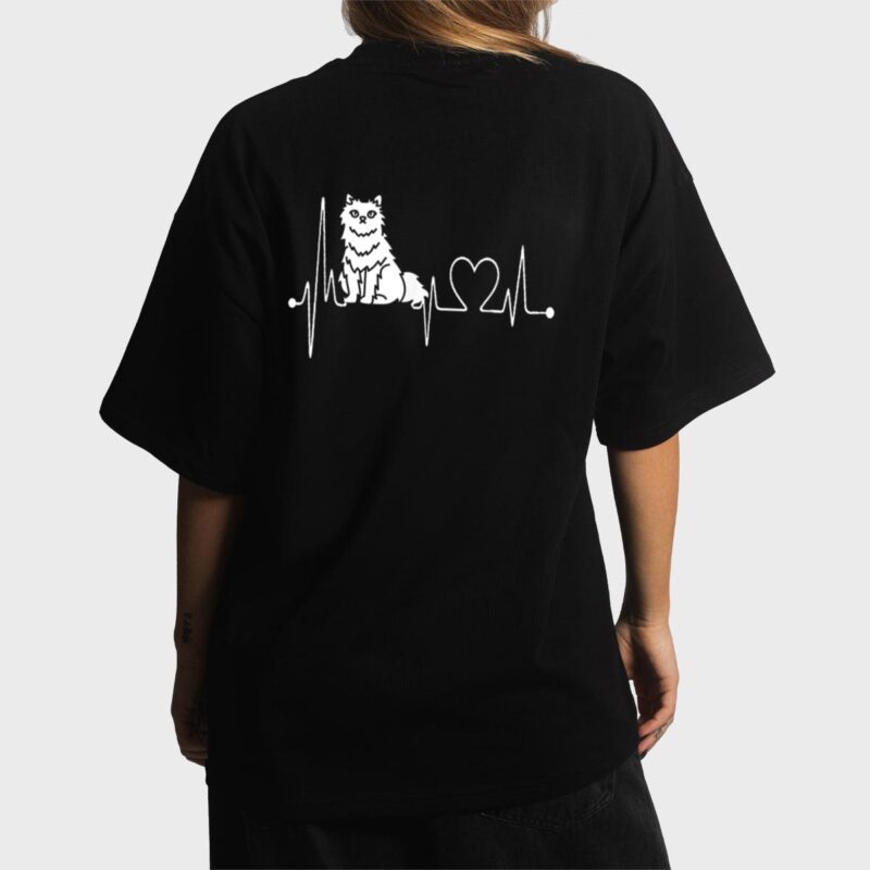Selkirk Rex Cat Heartbeat EKG Funny Cats Kitten Lovers Women T-Shirt