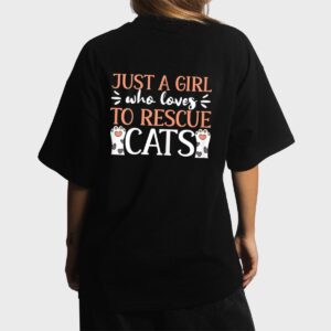 Shelter Animal Love Just A Girl Who Loves To Rescue Cats Women T-Shirt