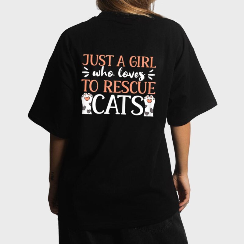 Shelter Animal Love Just A Girl Who Loves To Rescue Cats Women T-Shirt