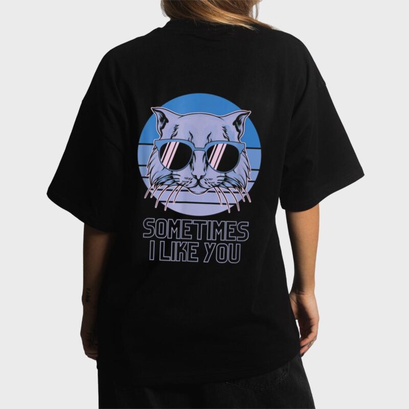 Sometime I Like You Meme Funny Retro Style Vintage Cats Women T-Shirt