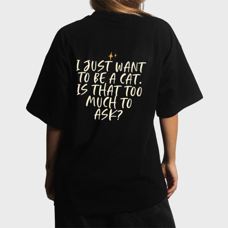 Stars Funny Friend Saying I Just Want O Be A Cat Is Hat Women T-Shirt