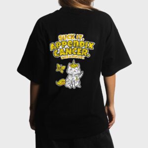 Suck It Appendix Cancer Unicorn Cat Butterfly Women T-Shirt