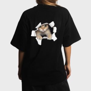 Sweet Kitten Torn Cloth Funny Cat Lover Cat Owner Cat Lady Women T-Shirt