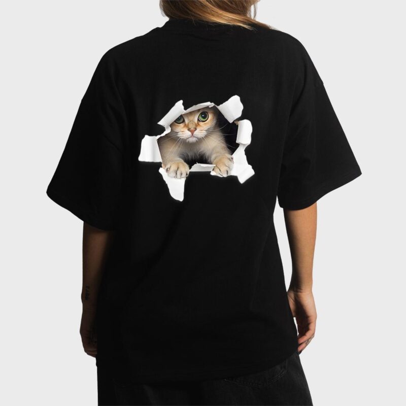 Sweet Kitten Torn Cloth Funny Cat Lover Cat Owner Cat Lady Women T-Shirt