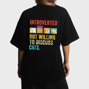 Vintage Introverted But Willing To Discuss Cats Women T-Shirt