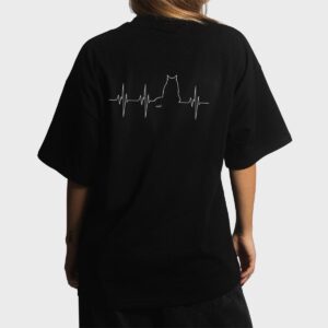 Womens Maine Coon Cat Heartbeat Women T-Shirt
