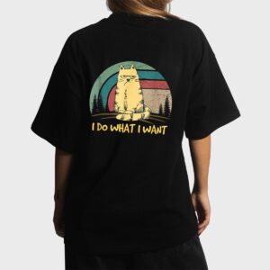 vintage funny cat I do what I want with my cat funny gift Women T-Shirt